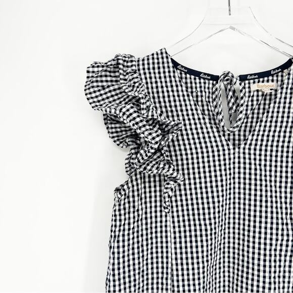 Barbour Thistle Gingham Ruffle Top 4 - Picture 3 of 6